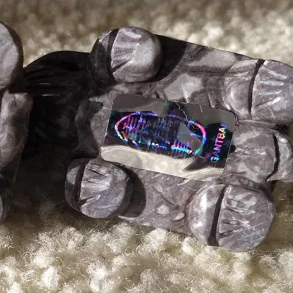 vintage 70s pair of carved stone turtle tortoise figurines - Picture 12 of 12